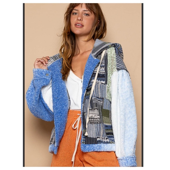 CLEARANCE $45 start No. 114 POL hooded fleece jacket - Picture 3 of 8